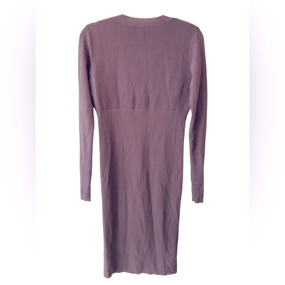 Dion Lee Womens Shadow Rib Knit V-Neck Midi Dress Mauve Size 8 $1150 - Picture 2 of 4